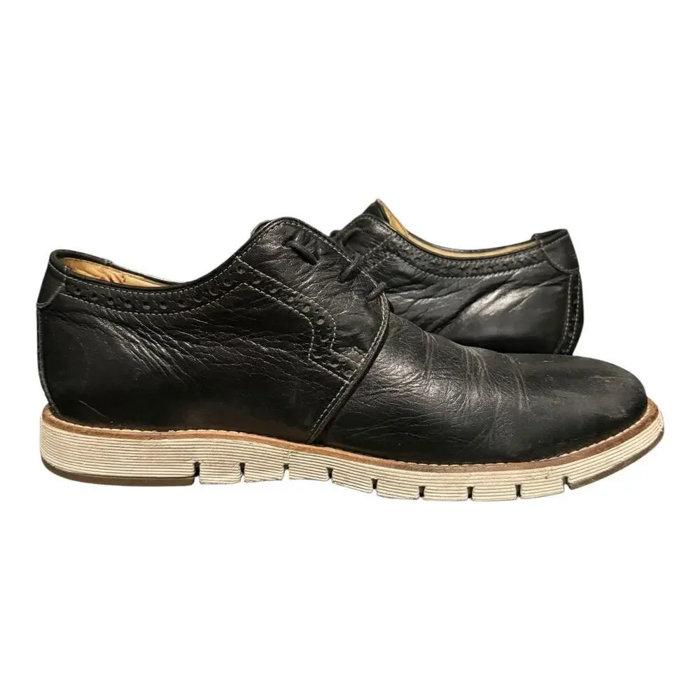 Johnston & Murphy Men’s Martell Brogue Dress Shoes Black Sheepskin Wingtip 9 M